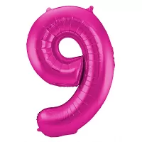 Foliová číslice - Magenta růžová 9 - 86 cm