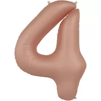 Foliová číslice - saténová starorůžová 4 - 86 cm