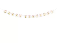 Narozeninový nápis Happy Birthday - roztomilá kočička