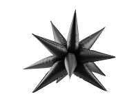 Foliový balonek 3D Hvězda - černá 95 cm