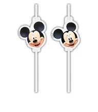 Papírová brčka - Mickey Mouse 4ks