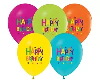 Latexové barevné balonky Happy Birthday 5 ks