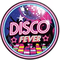 Papírové talíře Disco horečka 23cm - 6 ks