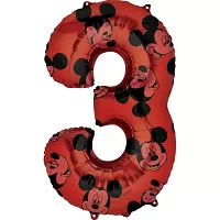 Foliová číslice 3 - Mickey Mouse 66cm
