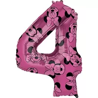 Foliová číslice 4 - Minnie Mouse 66cm