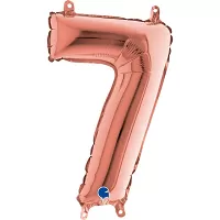 Foliová číslice 7 rosegold - 35 cm