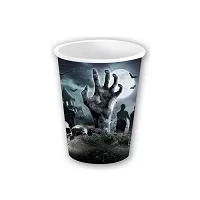 Papírové kelímky Hřbitov - ruka zombie 6 ks