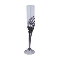 Plastová sklenka na sekt - šampusky - kostlivec 25cm