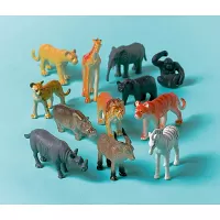 Figurky safari zvířátka plastová 12 ks