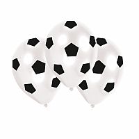 Latexové balonky Fotbalový míče - 6 ks