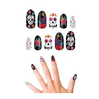 Halloween nalepovací nehty Day of the Dead