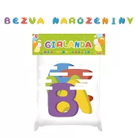 Papírová girlanda Bezva narozeniny