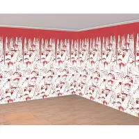 Halloweenská dekorace na zeď - Krvavé otisky 1,2 x 6 m
