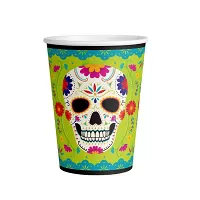Papírové party kelímky Halloween - Day of the dead - barevné 6ks