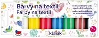 Barvy na textil 7 ks + šablony