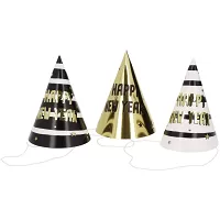 Párty čepičky Happy New Year BlackGold 6 ks