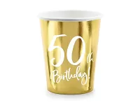 Papírové kelímky 50. narozeniny 6 ks