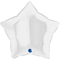 Foliový balonek hvězda bílá 46 cm