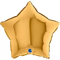 Foliový balonek hvězda zlatá 46 cm