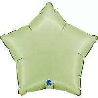 Foliový balonek hvězda matně zelená 46 cm