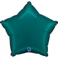 Foliový balonek hvězda matně tmavě zelená 46 cm