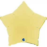 Foliový balonek hvězda matně žlutá 46 cm
