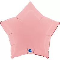 Foliový balonek hvězda matně růžová 46 cm