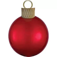 Foliový balonek Vánoční ozdoba baňka červená 50 cm