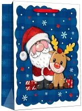 Dárková taška M - Santa se sobem