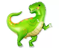 Fóliový balonek roztomilý zelený T-Rex 60 cm