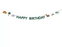 Narozeninový nápis Happy Birthday - Dinosauři