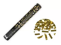 Vystřelovací konfety zlaté pásky - 40 cm
