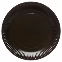 EKO Talíře papírové černé 23 cm 8 ks