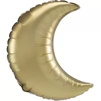 Foliový balonek Měsíc Satin zlatý - 89 cm