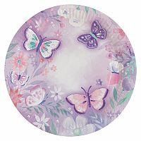 Papírové talíře Motýlci 23 cm - 8 ks