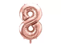 Foliová číslice - rose gold 8 - 86 cm
