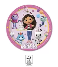 Papírové talíře Gábinin kouzelný domek 23 cm - 8ks