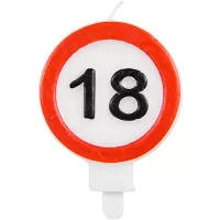 Narozeninová svíčka dopravní značka 18. narozeniny