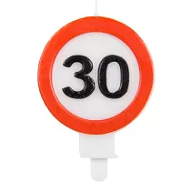 Narozeninová svíčka dopravní značka 30. narozeniny