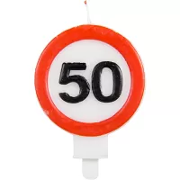 Narozeninová svíčka dopravní značka 50. narozeniny
