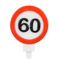 Narozeninová svíčka dopravní značka 60. narozeniny
