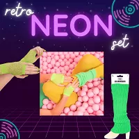 Retro neonový set dopňků - zelený