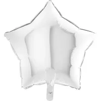 Foliový balonek hvězda bílá 45 cm - Nebalený