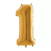 Foliová číslice zlatá 1 - 102 cm