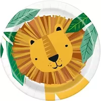 Papírové talíře Safari zvířátka 18 cm - 8 ks