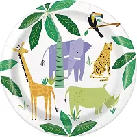 Papírové talíře Safari zvířátka 24 cm - 8 ks