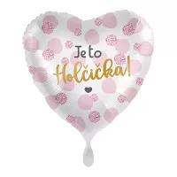 Fóliový balónek Je to holčička CZ - 43cm