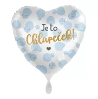 Fóliový balónek Je to chlapeček CZ - 43cm