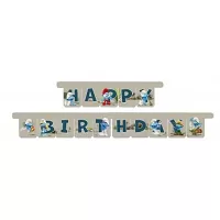 Narozeninový banner Happy Birthday Šmoulové