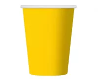 EKO papírové kelímky žluté 6 ks